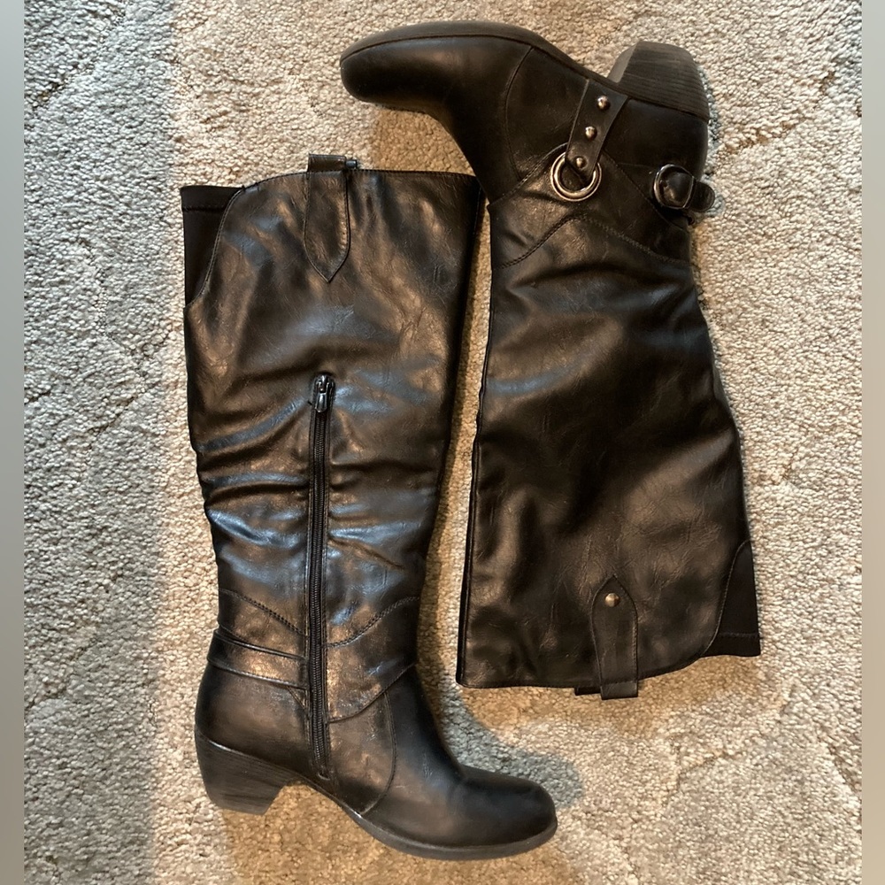 Mirabella Black Knee-high Boots Size 9W